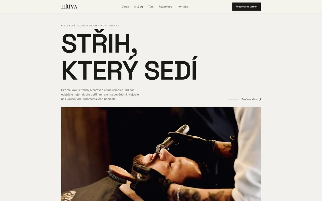 Hříva — náhled webu